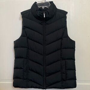 Lands' End Black Down-Blend Vest